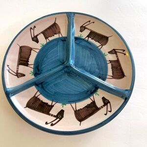 VINCENZO PINTO OF VIETRI MID CENTURY ITALIAN POTTERY GOAT PLATE